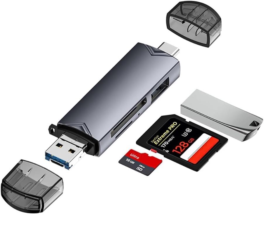 ZORBES® 6 in 1 Multifunction USB 3.0 Card Reader U Disk Type C/Micro USB/TF/SD Flash Drive Memory Card ZORBES® 6 in 1 Multifunction USB 3.0 Card Reader U Disk Type C/Micro USB/TF/SD Flash Drive Memory Card